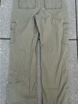 Hollister Ultra High Rise Dad Cargo Pants 5R 27 Olive Green thumbnail 5