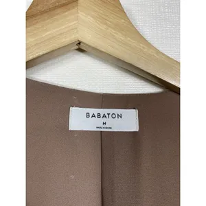 Babaton Aritzia Wallace Light Brown Wrap‎ Dress Size S Short Sleeve V-Neck thumbnail 3