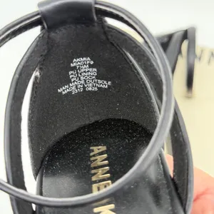 Anne Klein Mia Block Heel Sandals Black Strappy Ankle Strap 7.5M AKMIA MIA01F9 thumbnail 4