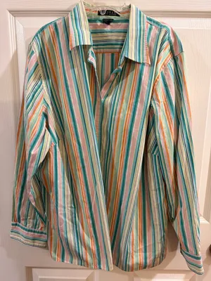Lauren Ralph Lauren Multicolor Striped Button-Up Blouse thumbnail 1