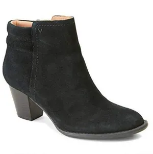 Vionic Jessie Water Resistant Suede Leather Ankle Boots Booties Black Size 8.5 thumbnail 1