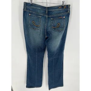 SEVEN7 Bootcut Jeans Women 32 Blue Boot Stretch Medium Wash Embroidered Low Rise thumbnail 3
