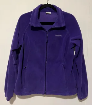Women’s Purple Fleece Zip Up Jacket thumbnail 1