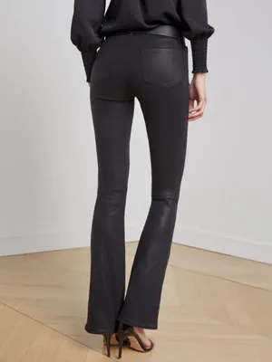 L’agence Selma Coated Bootcut Jean in Noir Black Size 25 thumbnail 4