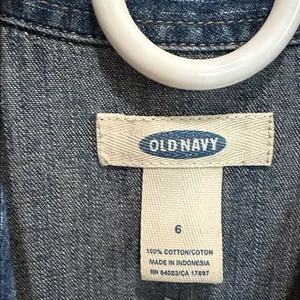 Old Navy Denim Blue Long Sleeve Dress and/or Duster thumbnail 3
