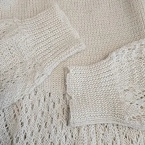 Anthropologie Knitted‎ & Knotted Cream Long Sleeve Alpaca Knit Sweater Dress - S thumbnail 6