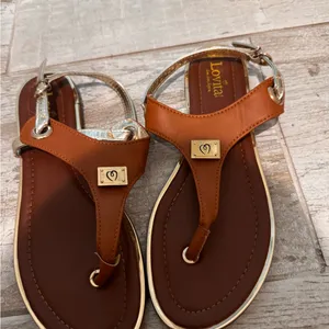 Brown and Gold Women's Sandals thumbnail 2