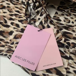 NWT Avec Les Filles Animal Print Mini Summer Dress size 12 thumbnail 11