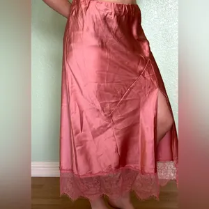 🩷 Anthropologie Bias-Cut Midi Skirt Size S Fits Like XS 2–4 Y2K Satin Slip Skirt thumbnail 12
