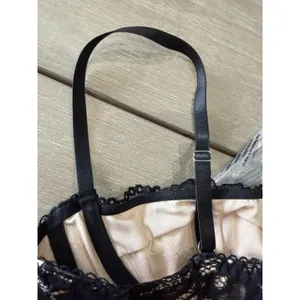 Unbranded Boned Corset‎ Top Shaping Outerwear Push Up Festival Lace Bustier Top thumbnail 11