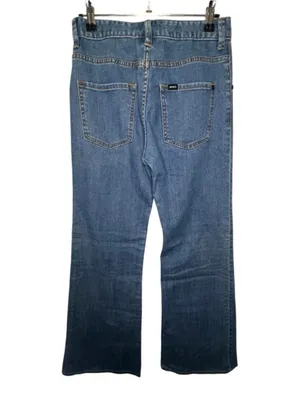 RVCA Light Wash High Rise Wide Leg Flare Denim Jeans thumbnail 5