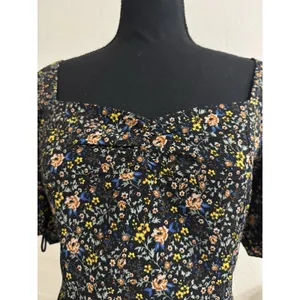 FRENCH CONNECTION Sz10 Fontini Puff Sleeve Mini Dress Baby Doll Floral Fairycore thumbnail 3