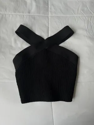 Aritzia Criss Cross Sculpt Knit Cropped Tank by Babaton thumbnail 1