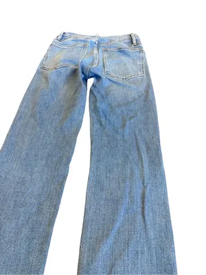 Tribal Jeans Audrey Light Wash Wide Leg Cropped Jeans Button Size 8 Women's NWT thumbnail 3