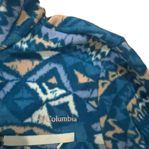 Columbia Womens Jacket Size Small Blue‎ Aztec Tribal Fleece Pullover Half Snap thumbnail 3