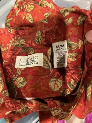 Cute rose wine cottagecore flowy blouse vintage 90s button front classic twee thumbnail 2