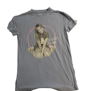 Britney Spears T-Shirt‎ Y2K Aesthetic Blue Graphic Portrait Tee Medium thumbnail 1