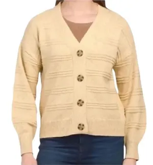 Cupcakes & Cashmere Tan Button Down
Cardigan(Size Large) thumbnail 1