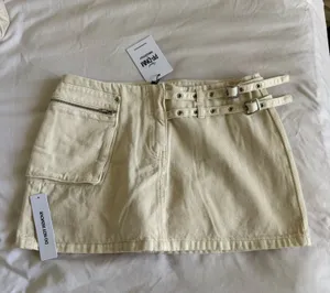 Princess Polly Paltrow Cargo Mini Skort Cream thumbnail 1