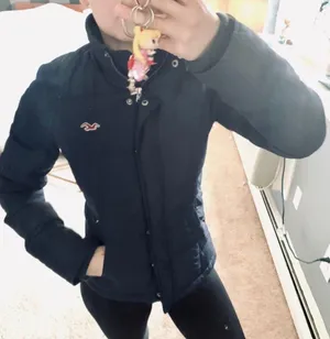 Hollister Navy Blue puffer jacket thumbnail 4
