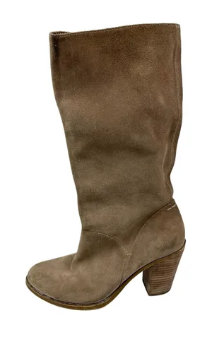 Lucky Brand Eadon Women's Suede Round Toe Block Heel Knee High Slouch Boots 8 thumbnail 1