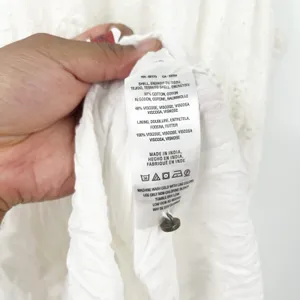 Anthropologie Maeve Womens Boho Beachy Tiered Eyelet Midi Dress‎ Size 0 White thumbnail 7
