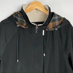 Braefair Black Tan and Plaid Jacket Coat Size L thumbnail 3