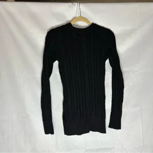 NWOT‎ Modern Citizen Black Chunky Knit Long Sleeve Cable Knit Fitted Sweater Sm thumbnail 2
