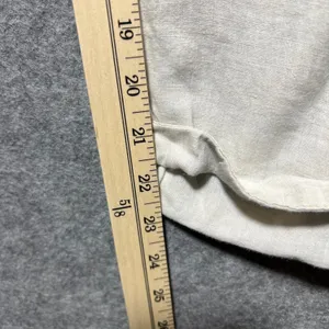 Caslon 100% Linen Pants Women M Beige Waist Drawstring Cropped Casual‎ thumbnail 3