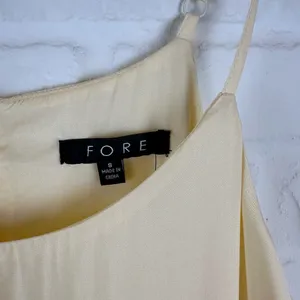 FORE Yellow tiered maxi dress flowy summer dress adjustable straps Size Small thumbnail 6