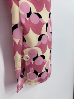 Diane Von Furstenberg Two-Tone Pink & Aqua Wrap Midi Dress thumbnail 7