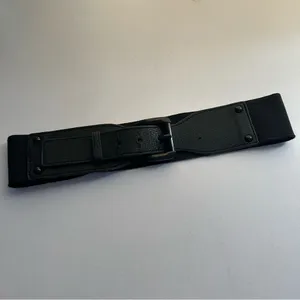 Express Black Faux Leather Wide Belt S/M Adjustable thumbnail 2