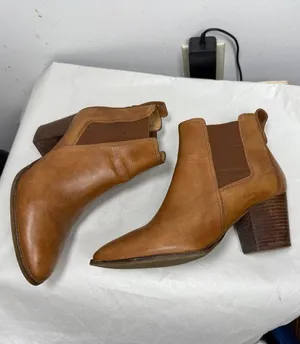 MADEWELL‎ Regan boot pull on Boots Size 7 Saddle BROWN Booties Short Heeled thumbnail 8