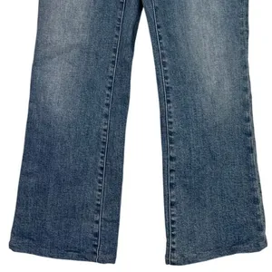 Madewell The Curvy Kick Out Flare Crop Mid Rise Jean Size 25 Oneida Wash Blue thumbnail 4