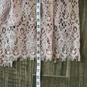 ASOS Blush Pink Lace Midi Dress Open Back Pinny Bodice Women’s 4 NWT thumbnail 7