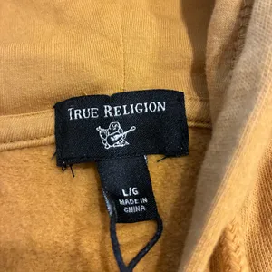 NWT True Religion Women’s Collegiate Zip Up Hoodie Yellow Size L thumbnail 4