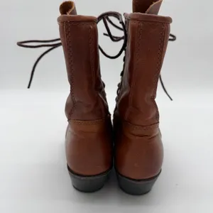 Durango Vintage Rustic Kiltie Lace Up Prairie Western Ruffle Boots 7 Leather thumbnail 4