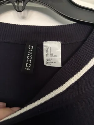 Divided Navy and white striped sweater thumbnail 2