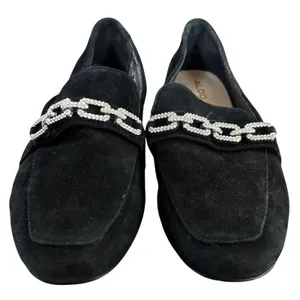 ALDO Embellished Suede Loafers Sz 8‎ Black Dressy thumbnail 3