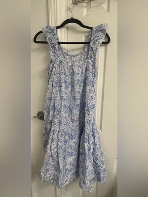 Simply Southern Light Blue Floral Tiered Sundress thumbnail 7
