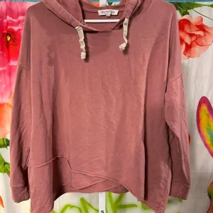 S89. Workshop Republic pink hoodie with white drawstrings Size S thumbnail 1