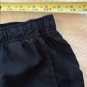 Nike 2X Women's Athletic Black Running Shorts w/ Nike Swoosh drawstring waist thumbnail 3
