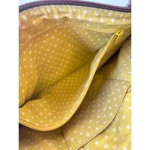 Fossil Key-Per Floral Coated‎ Canvas Crossbody Bag Red Yellow Retro Print thumbnail 6