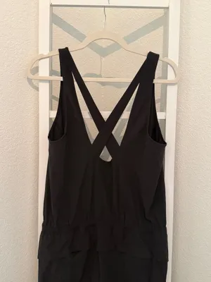 Lululemon Shift in Time Jumpsuit Black Size 10 Cross Back thumbnail 6