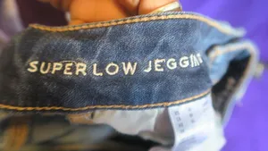 American Eagle Outfitters super stretch super low jegging AEO denim jeans in dark wash blue size 00 short. thumbnail 10