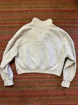 ABERCROMBIE SOFT AF MAX ESSENTIALS Quarter-Zip Cropped Sweatshirt thumbnail 4