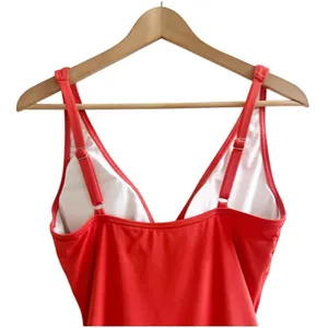 Michael Kors One Peice Faux Wrap Swimsuit Gold Tone Ring Accent Size 10 Orange thumbnail 6
