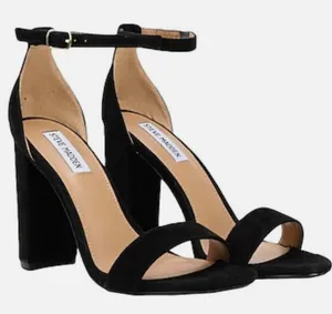 Steve Madden Open Toed Black Heels thumbnail 1