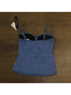 La Blanca Womens Charmed Coast Tankini Swimsuit Top LB5SB86 Chambray Blue 8 thumbnail 2