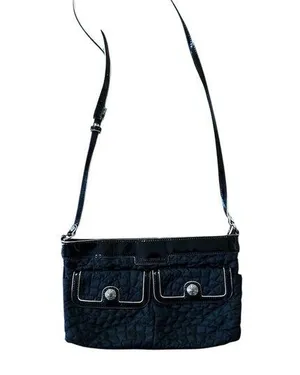 Vera Bradley Black Quilted W/Patent Leather trim Crossbody thumbnail 1